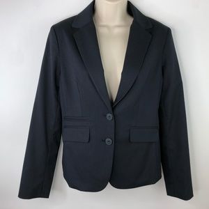 Black/dark navy pinstriped blazer
